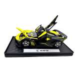 Macheta Bugatti Bolide galben negru 1:32 metal cu lumini si sunete deschidere completa - imagine 6