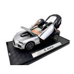 Macheta Bugatti Atlantic gri negru 1:32 cu sunete si lumini deschide sile si capotele - imagine 5