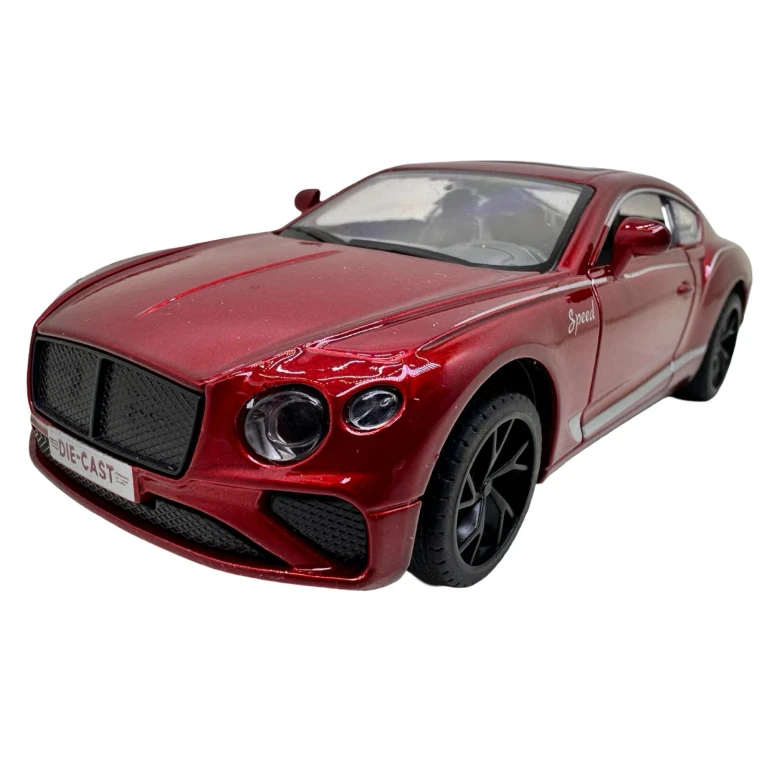 Macheta Bentley Continental visiniu 1:28 metal lumini si sunete usi deschise