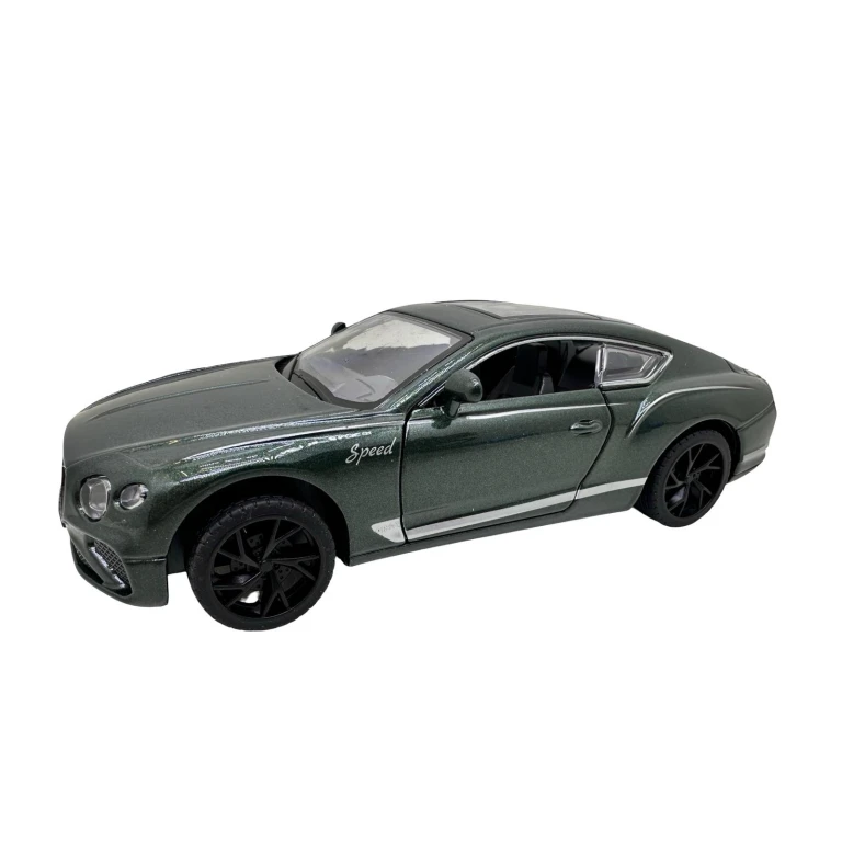 Macheta Bentley Continental verde 1:28 metal lumini si sunete usi deschise