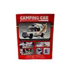 Macheta Camping Car Autorulota alba 1:32 metal si plastic cu sunete si lumini deschide usile si capota