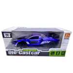 Macheta McLaren albastra 1:28 replica metal lumini si sunete usi fluture deschise