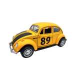 Macheta Volkswagen Beetle Classic galbena 1:32 stil retro de colectie lumini si sunete