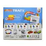 Tren electric magnetic cu sina modulara jucarie interactiva lumini si incarcare USB