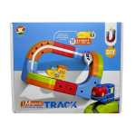 Tren electric magnetic cu sina modulara jucarie interactiva lumini si incarcare USB