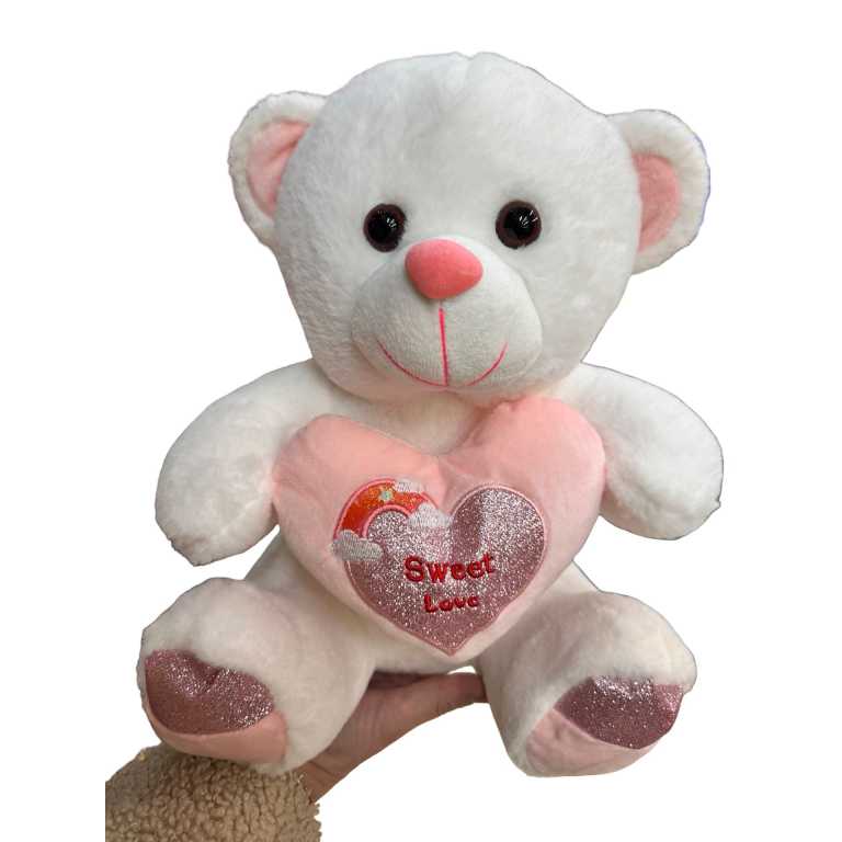 Urs de plus alb cu inima Te Iubesc