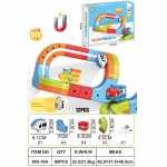 Tren electric magnetic cu sina modulara jucarie interactiva lumini si incarcare USB - imagine 2