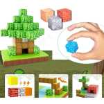 Set cuburi magnetice Pixel Block Base 120 cuburi cu 3 personaje jucarie de constructie creativa pentru copii - imagine 3