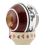Kendama X Originala Profesionala Flippy DRAGON Series Super Sticky cu Cupe Mari King Size V3 Rulment Metalic si Gaura in Baza din Lemn 18 cm Ata 62/65 cm colorit diversificat - imagine 3