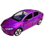 Macheta Tesla X ciclam 1:24 cu sunete lumini deschide usile si capotele