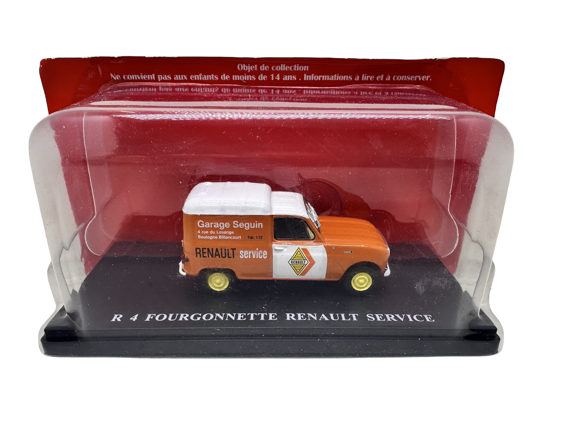 pixelcut_17-7 Macheta Renault 4 Fourgonnette 1:43 portocaliu replica metal die-cast - imagine 1