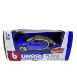Macheta Bburago Bugatti Chiron 1:43 albastru replica metal die-cast - imagine 5