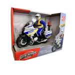 Motocicleta de politie si politist cu sunete si lumini