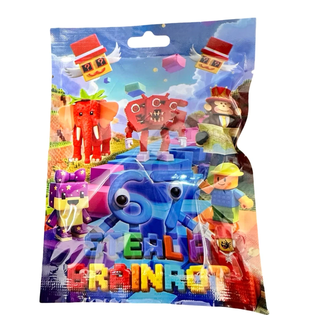 Figurina surpriza Steal a Brainrot personaje colorate stil block plic sigilat