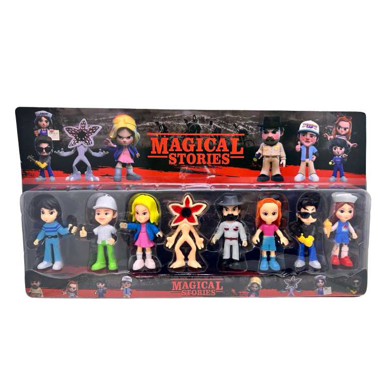 Set 8 figurine Stranger things 10cm bimbimbo