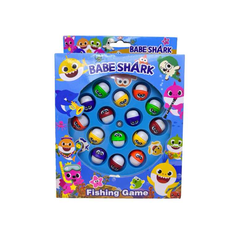Joc de pescuit Baby Shark fishing game rotativ figurine colorate