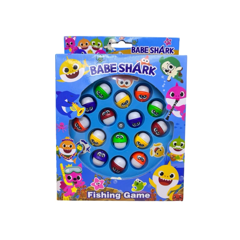 Joc de pescuit Baby Shark fishing game rotativ figurine colorate