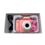 Camera foto digitala roz pentru copii cu ecran si baterie reincarcabila