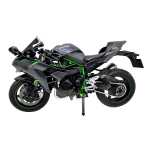 Macheta motocicleta replica Kawasaki Ninja H2 1:9 replica metal die-cast lumini si sunete - imagine 3