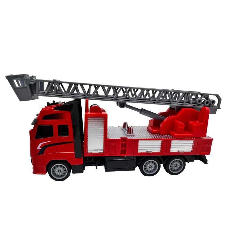 Macheta Camion Pompieri cu Scara Extensibila 1:24 replica metal pull back