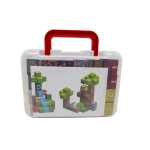 Set 96 cuburi magnetice Minecraft blocuri constructie in cutie depozitare