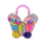 Set Creatie Bratari si Coliere pentru Copii Cutie Fluture margele colorate si pandantive