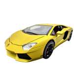 Macheta Lamborghini Aventador auriu 1:18 replica metal lumini si sunete usi capota si portbagaj deschise - imagine 7