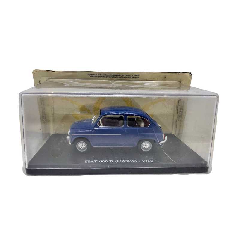 Macheta 1960 Fiat 600D Albastru 1:24 replica metal