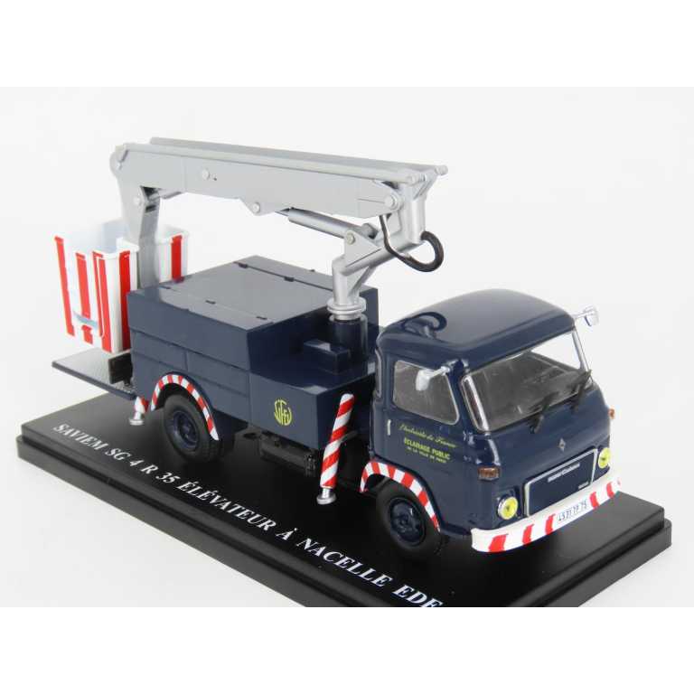 Macheta Saviem Sg 4 R35 Elevateur A Nacelle Edf Albastru 1:43 replica metal