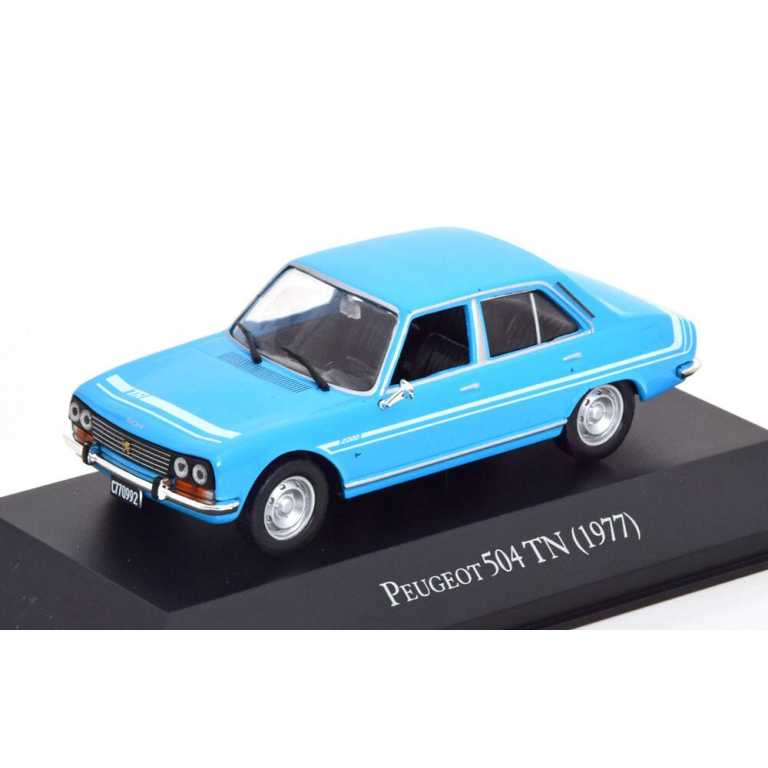 Macheta 1977 Peugeot 504 Tn albastru 1:43 replica metal