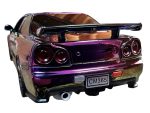 Macheta Nissan GT-R 1:32 cu sunete si lumini usi si capote care se deschid - imagine 5