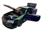 Macheta Nissan GT-R 1:32 cu sunete si lumini usi si capote care se deschid - imagine 7