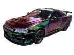 Macheta Nissan GT-R 1:32 cu sunete si lumini usi si capote care se deschid - imagine 9