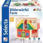 Schmidt Selecta Jucarie din lemn Bilderwurfel Farm