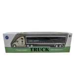 Macheta camion transport marfa negru 26 cm replica metal cabina detaliata - imagine 5