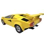 Macheta Lamborghini Countach galben 1:24 replica metal lumini si sunete usi tip foarfeca - imagine 16