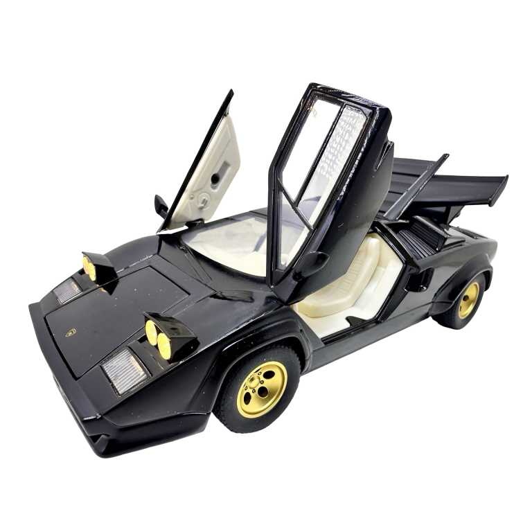 Macheta Lamborghini Countach negru 1:24 replica metal lumini si sunete usi tip foarfeca