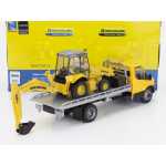 Macheta NewRay Iveco Fiat Daily Roll-Off Pianale 2023 Model Die-Cast 1/36 Galben Negru - imagine 2