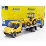 Macheta NewRay Iveco Fiat Daily Roll-Off Pianale 2023 Model Die-Cast 1/36 Galben Negru