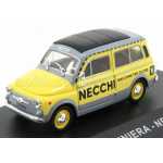 Macheta metalica Fiat 500 Giardiniera Necchi 1960 1:43 galben gri