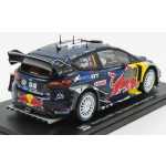 Macheta metalica 1:24 Ford England Fiesta WRC Team M-Sport N 1 Winner Rally Montecarlo World Champion 2017 S. Ogier J. Ingrassia Blue Red Yellow - imagine 2