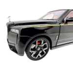 Macheta Rolls Royce Cullinan negru 1:24 replica metal lumini si sunete usi capota si portbagaj deschise - imagine 11
