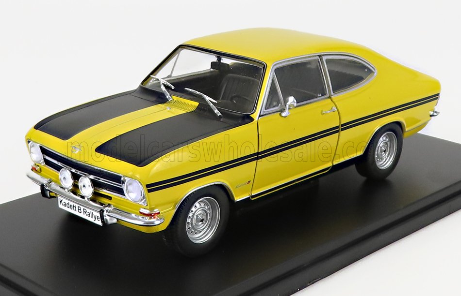 Macheta metalica Opel Kadett B Rallye 1970 1:24 Yellow Black Macheta metalica Opel Kadett B Rallye 1970 1:24 Yellow Black - imagine 1