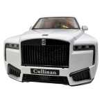 Macheta Rolls Royce Cullinan alb 1:24 replica metal lumini si sunete usi capota si portbagaj deschise - imagine 18