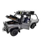 Macheta Land Rover Defender gri off road 1:24 replica metal lumini si sunete usi capota deschise - imagine 4