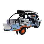 Macheta Land Rover Defender albastru off road 1:24 replica metal lumini si sunete usi capota deschise - imagine 5