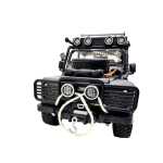 Macheta Land Rover Defender gri off road 1:24 replica metal lumini si sunete usi capota deschise - imagine 15