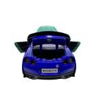 Macheta Nissan GT-R R35 verde albastru Falken 1:32 replica metal lumini si sunete usi capota si portbagaj deschise - imagine 5