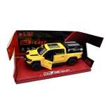 Macheta Dodge RAM Mammoth 1000 Hennessey galben1:32 replica metal lumini si sunete usi capota si portbagaj deschise