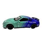 Macheta Nissan GT-R R35 verde albastru Falken 1:32 replica metal lumini si sunete usi capota si portbagaj deschise - imagine 8